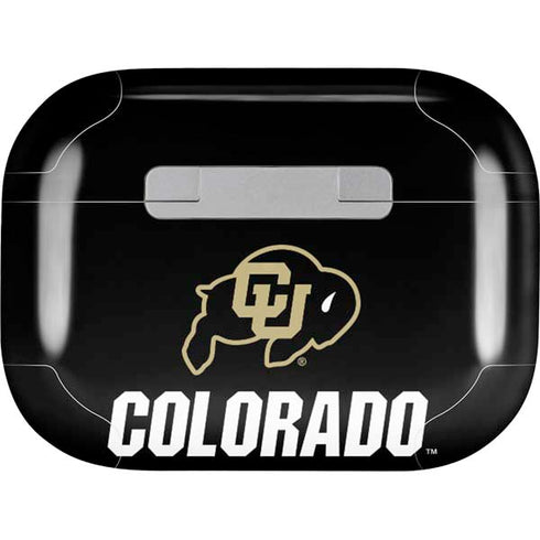 University of Colorado CU Logo on Black AirPods Pro 2nd Gen Skin