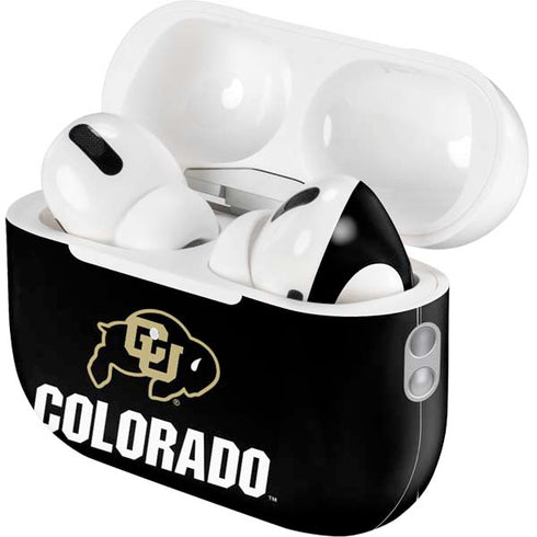 University of Colorado CU Logo on Black AirPods Pro 2nd Gen Skin