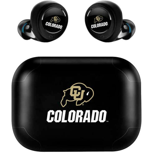 University of Colorado CU Logo on Black Amazon Echo Buds Skin