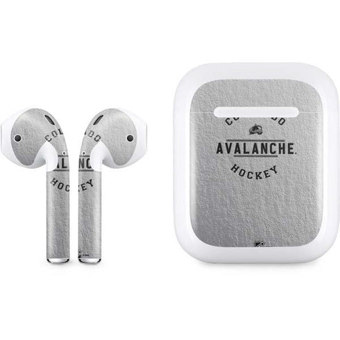 NHL Colorado Avalanche Black Text Apple AirPods Skin