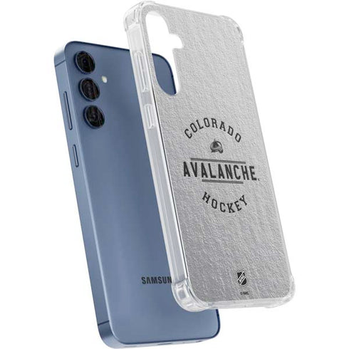 NHL Colorado Avalanche Black Text Galaxy A35 5G Clear Case