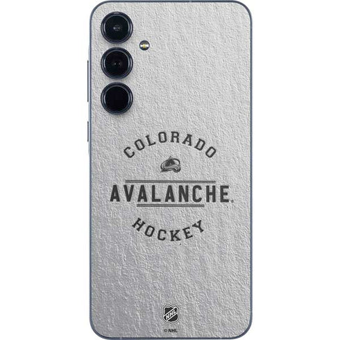 NHL Colorado Avalanche Black Text Galaxy A35 5G Skin