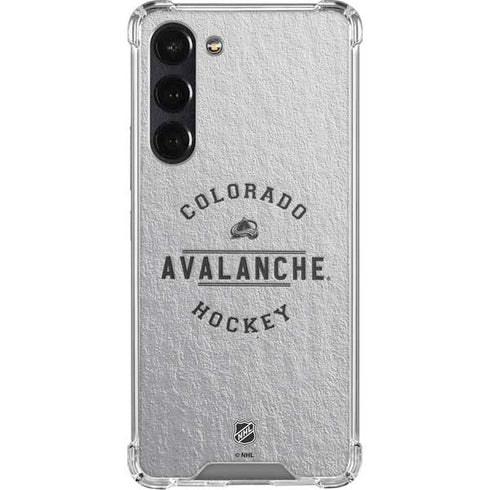 NHL Colorado Avalanche Black Text Galaxy S24 FE Clear Case