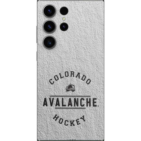 NHL Colorado Avalanche Black Text Galaxy S25 Ultra Skin