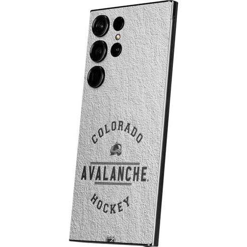 NHL Colorado Avalanche Black Text Galaxy S25 Ultra Skin