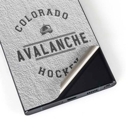 NHL Colorado Avalanche Black Text Galaxy S25 Ultra Skin