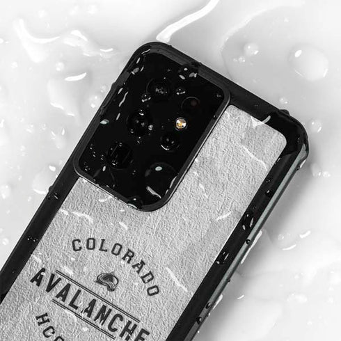 NHL Colorado Avalanche Black Text Galaxy S24 Ultra Waterproof Case