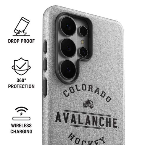 NHL Colorado Avalanche Black Text Galaxy S26 Ultra Impact Case