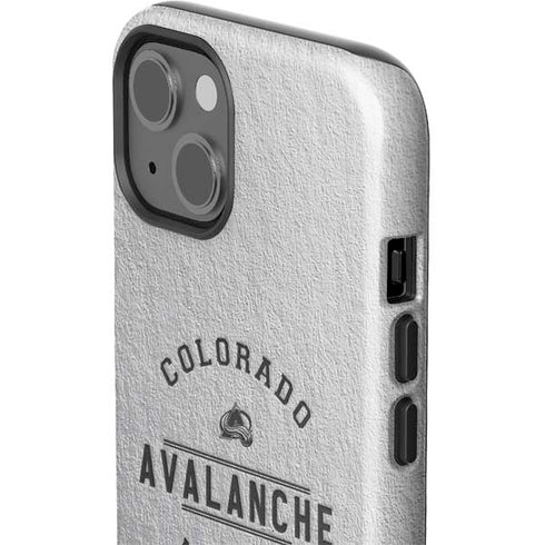 NHL Colorado Avalanche Black Text iPhone 15 Impact Case