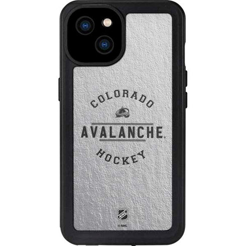 NHL Colorado Avalanche Black Text iPhone 15 Plus Waterproof Case