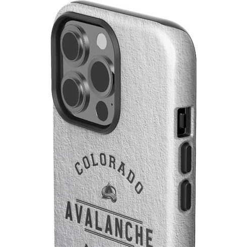 NHL Colorado Avalanche Black Text iPhone 15 Pro Impact Case