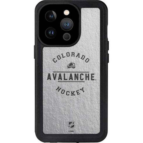 NHL Colorado Avalanche Black Text iPhone 15 Pro Waterproof Case