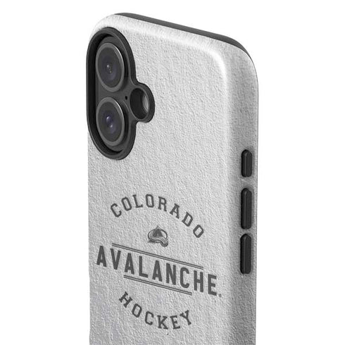 NHL Colorado Avalanche Black Text iPhone 16 Plus Impact Case