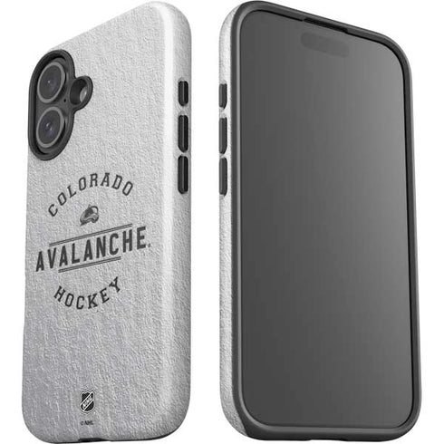 NHL Colorado Avalanche Black Text iPhone 16 Plus Impact Case