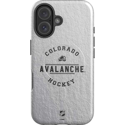 NHL Colorado Avalanche Black Text iPhone 16 Plus Magsafe Impact Case