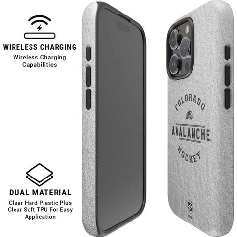 NHL Colorado Avalanche Black Text iPhone 16 Pro Magsafe Impact Case