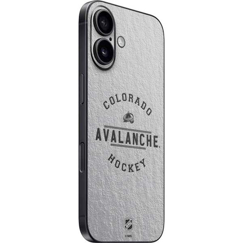 NHL Colorado Avalanche Black Text iPhone 16 Skin