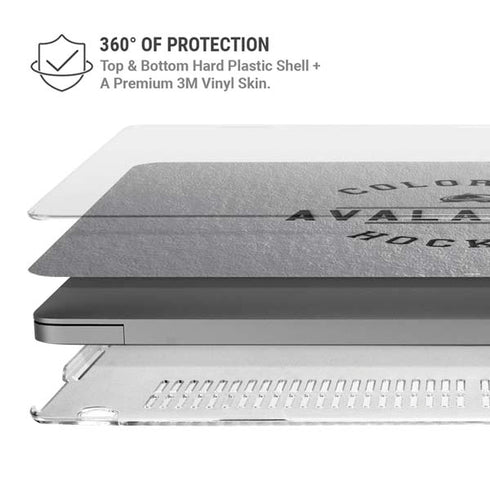 NHL Colorado Avalanche Black Text MacBook Pro 14in (2021-24) Case plus Skin