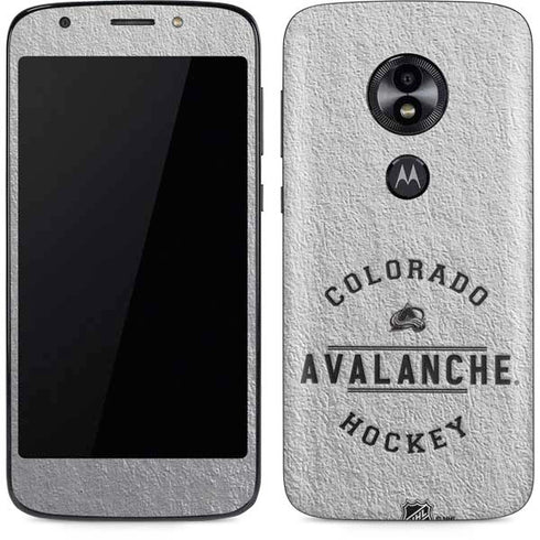 NHL Colorado Avalanche Black Text Moto E5 Play Skin