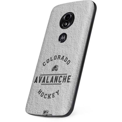 NHL Colorado Avalanche Black Text Moto E5 Play Skin