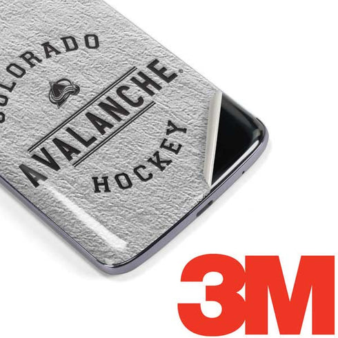 NHL Colorado Avalanche Black Text Moto E5 Plus Skin