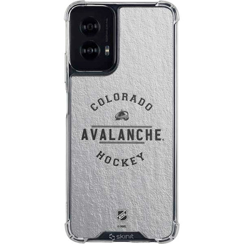 NHL Colorado Avalanche Black Text Moto G Power 5G (2024) Clear Case