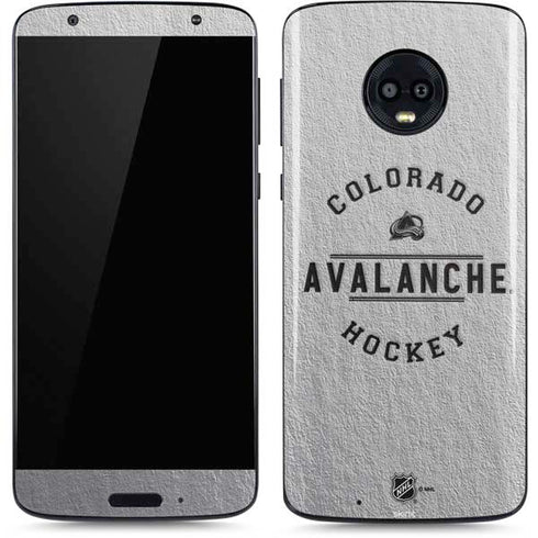 NHL Colorado Avalanche Black Text Moto G6 Skin