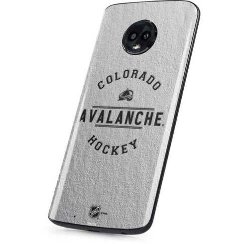 NHL Colorado Avalanche Black Text Moto G6 Skin