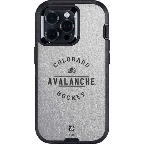 NHL Colorado Avalanche Black Text Otterbox Defender iPhone Skin