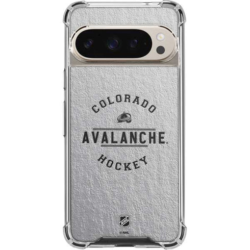 NHL Colorado Avalanche Black Text Pixel 9 Pro XL Clear Case