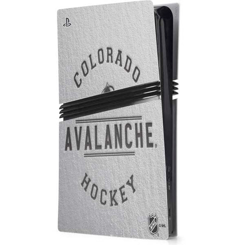 NHL Colorado Avalanche Black Text PS5 Pro Console Skin