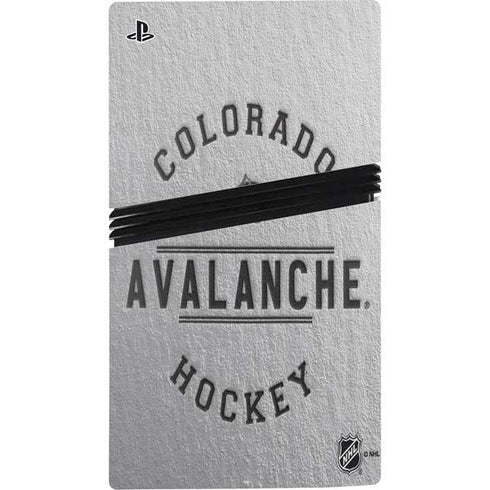 NHL Colorado Avalanche Black Text PS5 Pro Console Skin