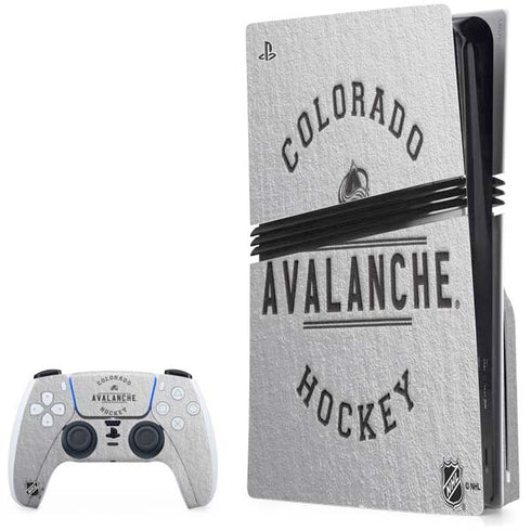 NHL Colorado Avalanche Black Text PS5 Pro Disk Bundle Skin