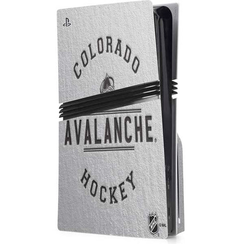 NHL Colorado Avalanche Black Text PS5 Pro Disk Console Skin
