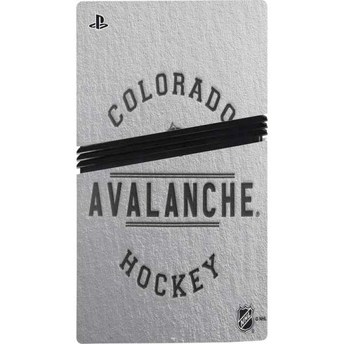 NHL Colorado Avalanche Black Text PS5 Pro Disk Console Skin
