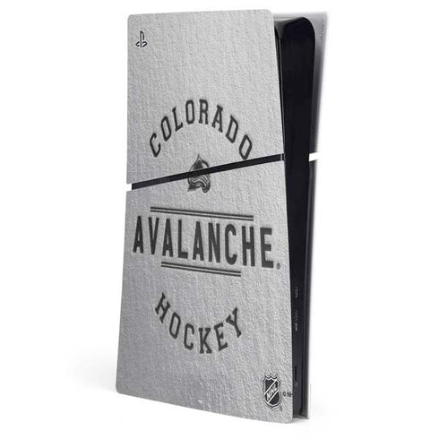 NHL Colorado Avalanche Black Text PS5 Slim Digital Edition Console Skin