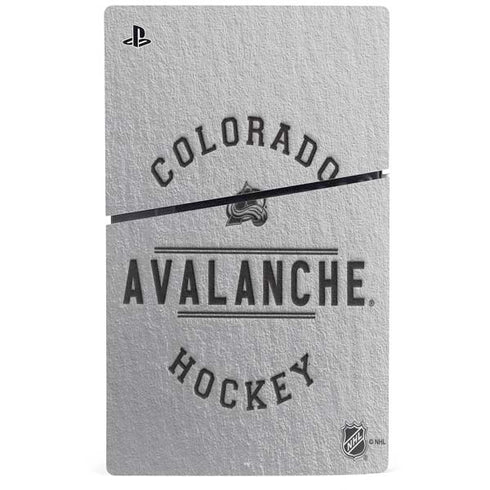 NHL Colorado Avalanche Black Text PS5 Slim Digital Edition Console Skin