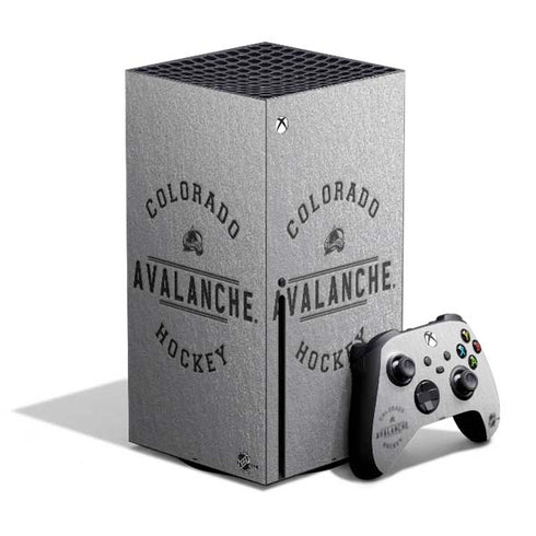 NHL Colorado Avalanche Black Text Xbox Series X Skins
