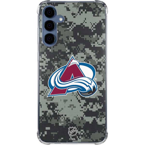 NHL Colorado Avalanche Camo Galaxy A55 5G Clear Case