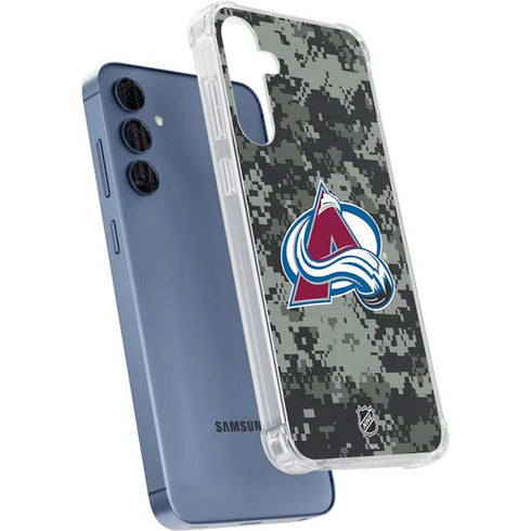 NHL Colorado Avalanche Camo Galaxy A55 5G Clear Case