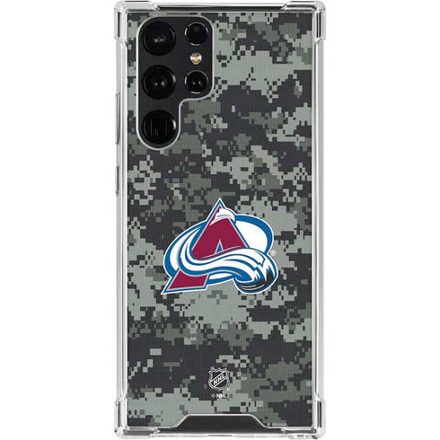 NHL Colorado Avalanche Camo Galaxy S23 Ultra Clear Case