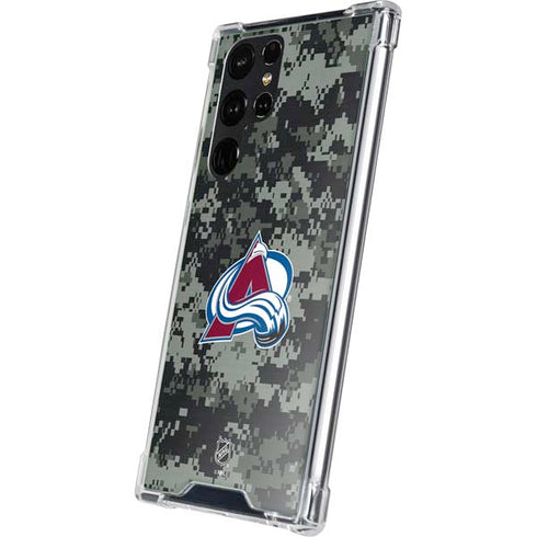 NHL Colorado Avalanche Camo Galaxy S23 Ultra Clear Case