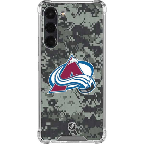 NHL Colorado Avalanche Camo Galaxy S24 FE Clear Case