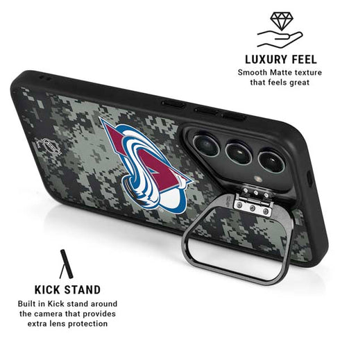 NHL Colorado Avalanche Camo Galaxy S24 Plus Kickstand Case