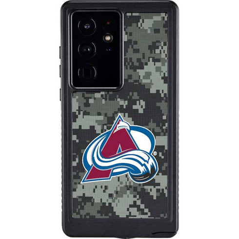 NHL Colorado Avalanche Camo Galaxy S24 Ultra Waterproof Case