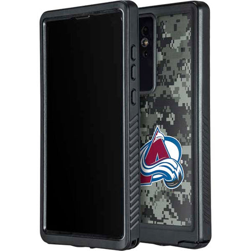 NHL Colorado Avalanche Camo Galaxy S24 Ultra Waterproof Case