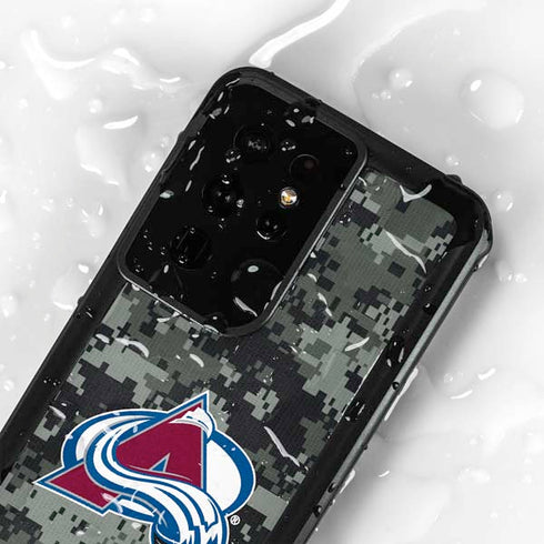 NHL Colorado Avalanche Camo Galaxy S24 Ultra Waterproof Case