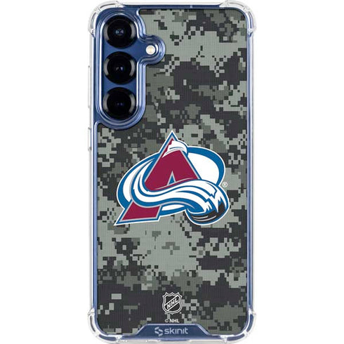 NHL Colorado Avalanche Camo Galaxy S25 Clear Case