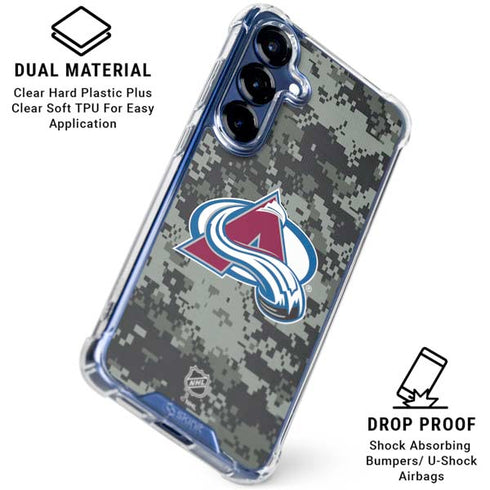 NHL Colorado Avalanche Camo Galaxy S25 Plus Clear Case