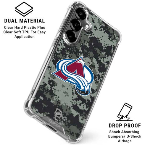 NHL Colorado Avalanche Camo Galaxy S26 Plus Clear Case